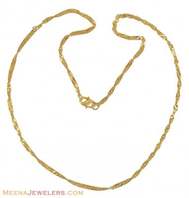 22k Gold Chain(18 Inches) ( Plain Gold Chains )