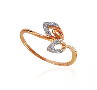 18kt Rose Gold Diamond Ladies Ring ( Diamond Rings )