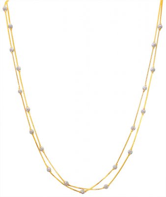 22karat Gold Layered Chain ( 22Kt Gold Fancy Chains )