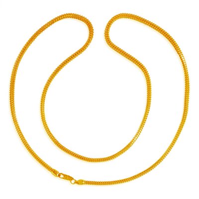 22Kt Yellow Gold Plain Chain  ( Plain Gold Chains )