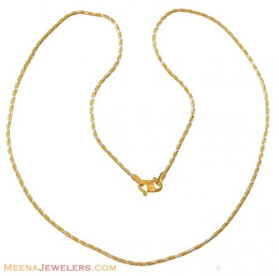 22K Two Tone Chain ( 22Kt Gold Fancy Chains )