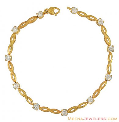 Indian Gold Bracelet (CZ studded) ( Ladies Bracelets )