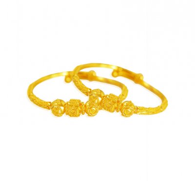 22k Gold Baby Bangles (2 pcs) ( Baby Bangles )