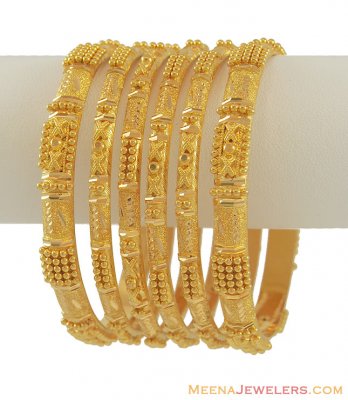 22k Gold Set Of Bangles ( Set of Bangles )