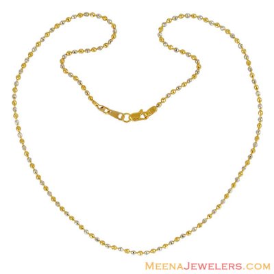 22k Fancy Two Tone Chain ( 22Kt Gold Fancy Chains )