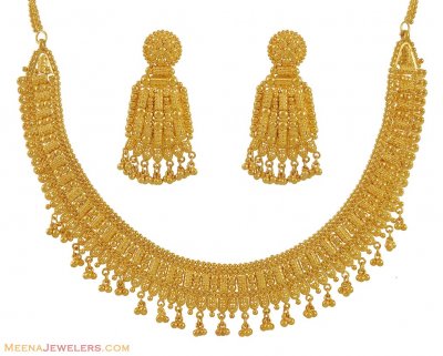 Indian Gold Necklace Set ( 22 Kt Gold Sets )