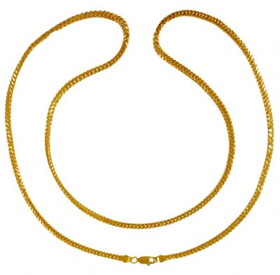 22kt Gold Fox Tail Chain ( Plain Gold Chains )