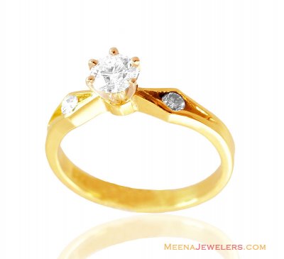 18K Yellow Gold Fancy Diamond Ring ( Diamond Rings )