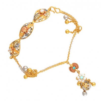 22K Fancy Indian Bracelet ( Ladies Bracelets )