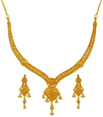 22K Gold Necklace Set ( 22 Kt Gold Sets )