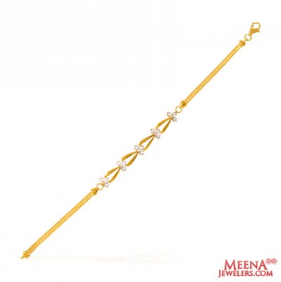 22Kt Gold CZ Bracelet ( Ladies Bracelets )