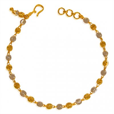 22Kt Gold Two Tone Balls Bracelet ( Ladies Bracelets )