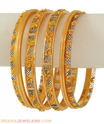 Gold 2 Tone Bangles Set (22k) ( Set of Bangles )