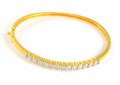 Gold Bangle with Star Signity ( Stone Bangles )