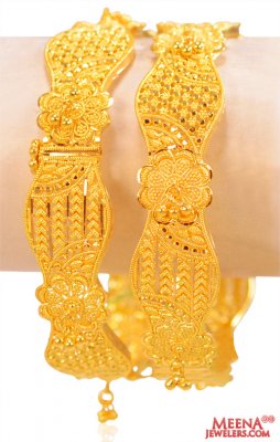 22Kt Gold Fancy Kada (2 Pc) ( Kadas )