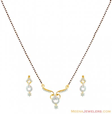 22K Gold Signity Mangalsutra Set  ( Gold Mangalsutra Sets )