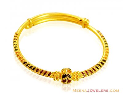 Meenakari 22k Baby Bangle Gold  ( Baby Bangles )