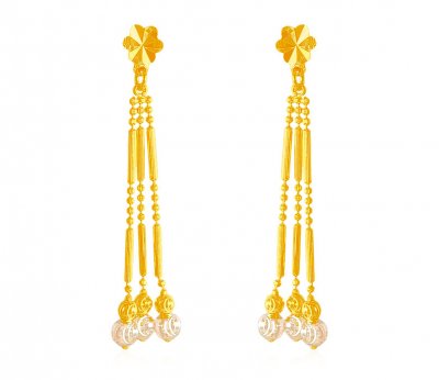 22 Kt Long Gold Earring ( Long Earrings )