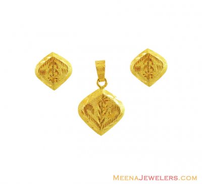 22K Pendant Set In Gold ( Gold Pendant Sets )