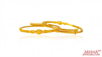 22k Gold Baby Bangle (2 Pcs) ( Baby Bangles )