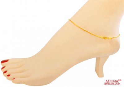 22Kt Gold Anklet (1 pc) ( Gold Anklets )