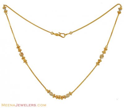 22K Two Tone Fancy Chain ( 22Kt Gold Fancy Chains )