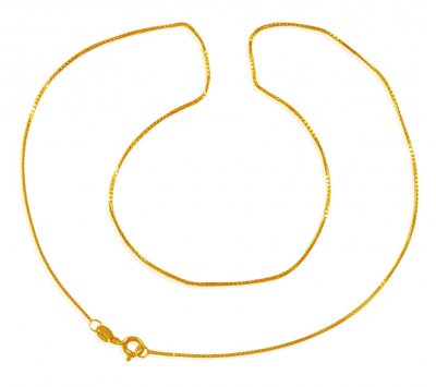 22K  Box Gold Chain  ( Plain Gold Chains )