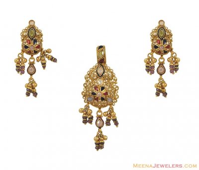 22K Antique Pendant Set ( Antique Pendant Sets )