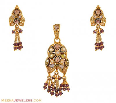 Gold Antique Pendant Set ( Antique Pendant Sets )