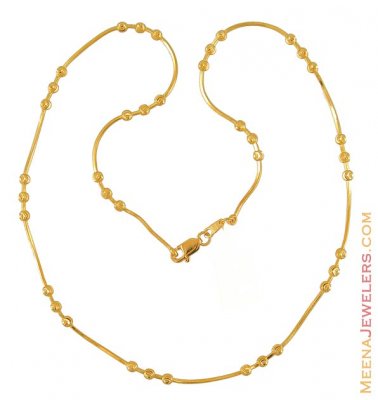 22Kt Gold Ball Chain ( 22Kt Gold Fancy Chains )