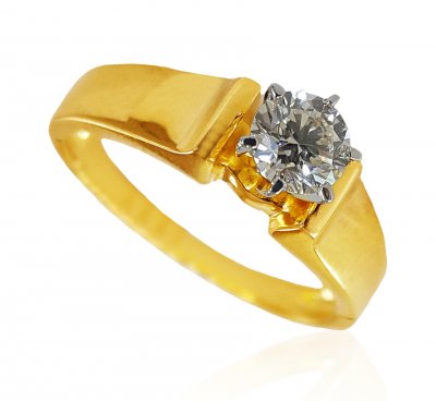 18K Yellow Gold Diamond Ring ( Diamond Rings )