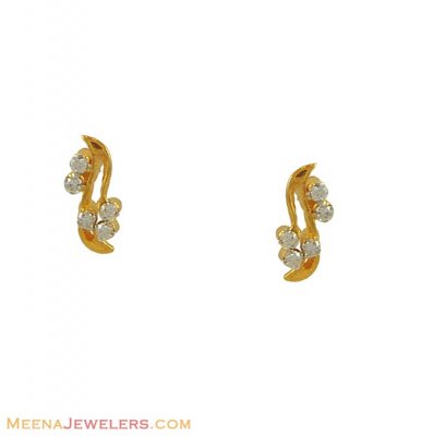 Genuine Diamond Earrings (18k Gold) ( Diamond Earrings )