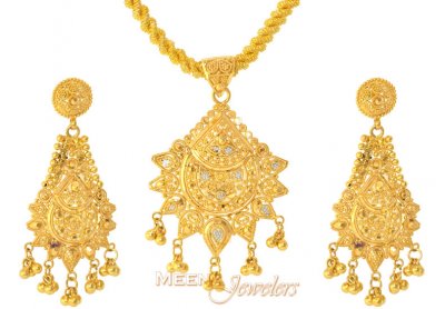 Filigree Pendant Set ( Gold Pendant Sets )