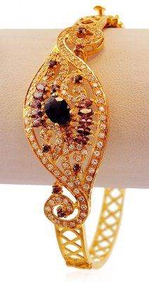 22K Gold Stones Kada ( Stone Bangles )