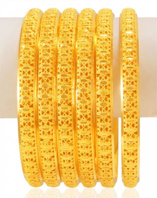 22Kt Gold Bangles Set ( Set of Bangles )