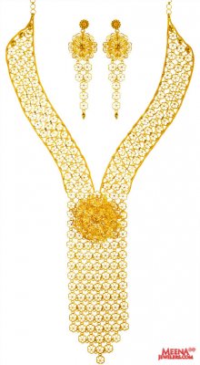 22k Yellow Gold  Necklace Set ( 22 Kt Gold Sets )