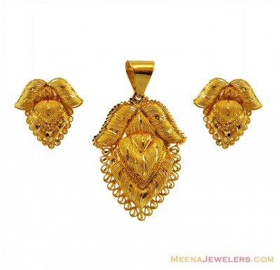 22k Yellow Gold Pendant Sets ( Gold Pendant Sets )