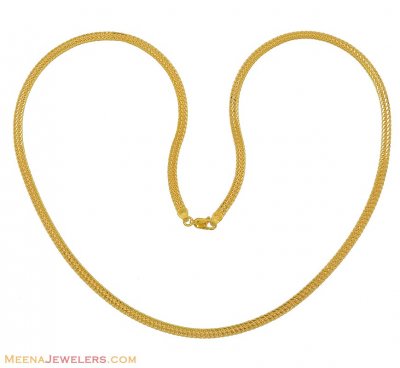 22Kt Gold Chain (22 Inch) ( Plain Gold Chains )