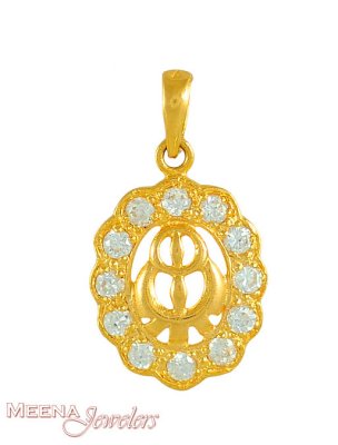 22K Gold Khanda Pendant ( Khanda Pendants )