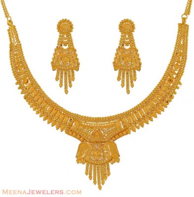 22K Gold Necklace Set ( 22 Kt Gold Sets )