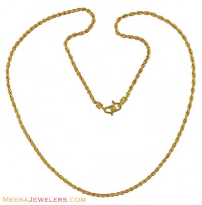 22k Gold Chain(16 Inches) ( Plain Gold Chains )