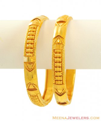 22K Gold Bangles(2 pcs) ( Kadas )