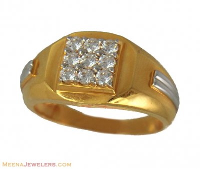 22k Mens Ring (Signity) ( Mens Signity Rings )