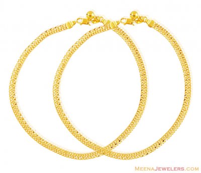 22K Gold Anklet (Pair) ( Gold Anklets )