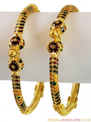 Meenakari (Pair)Exclusive Kadas 22K ( Kadas )