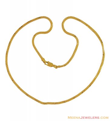 22K Gold Chain (16 Inch) ( Plain Gold Chains )