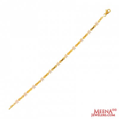 22Kt Gold CZ Bracelet ( Ladies Bracelets )