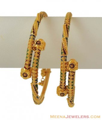 22K Gold Meenakari kada ( Kadas )