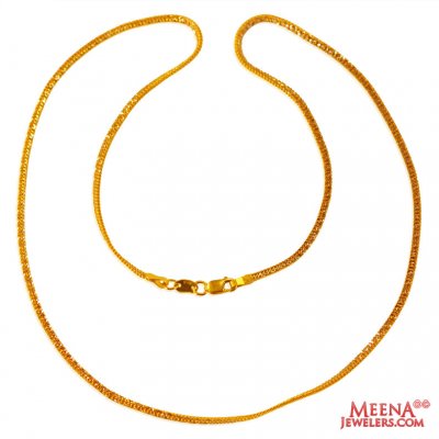 22kt Gold Fancy Flat Chain  ( Plain Gold Chains )