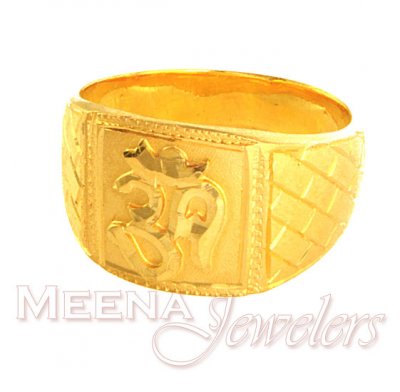 22Kt Gold OM Ring ( Religious Rings )